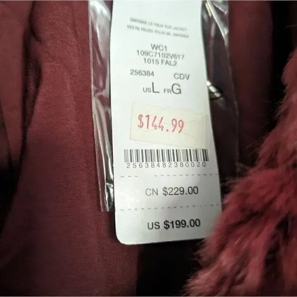 Bebe Gwenna Faux Fur Jacket New with tags - Picture 4 of 8